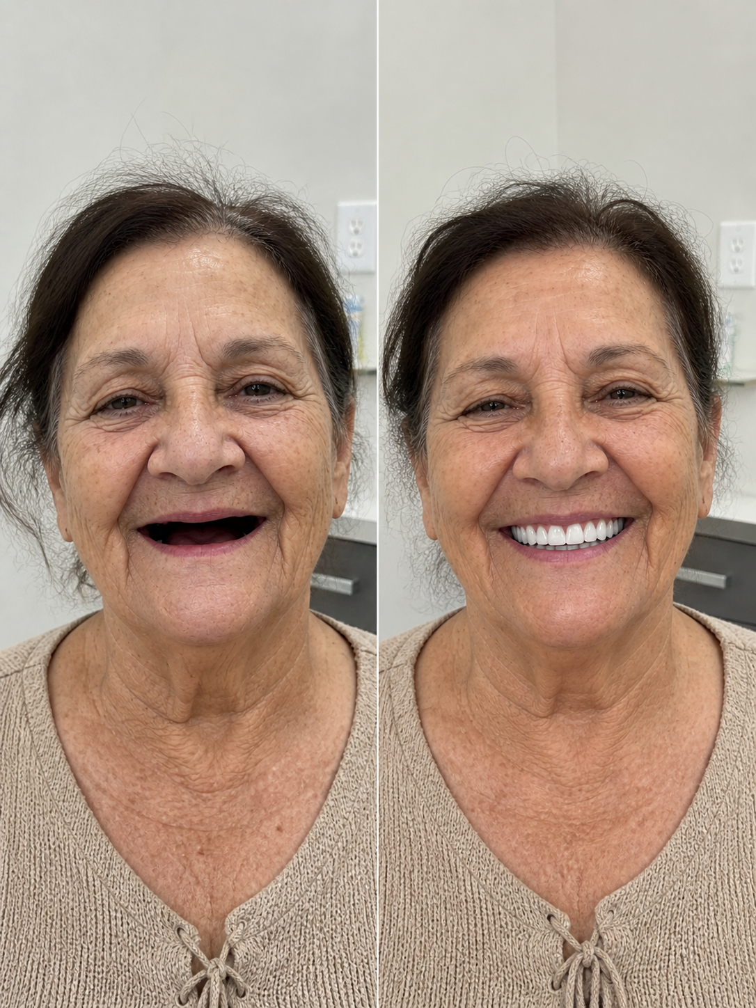 Transformação de paciente — sorriso planejado